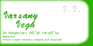 varsany vegh business card